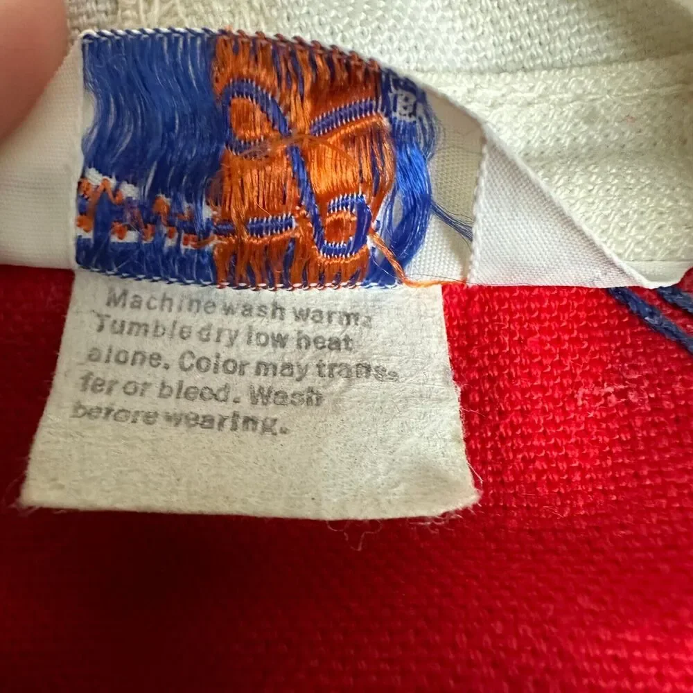 Levi's Vintage Jacket Mens Medium Red White Blue Colorblock Zip Hood‎